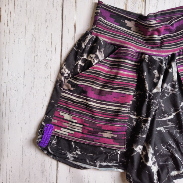 Black/Pink/Purple Stripe- S/M