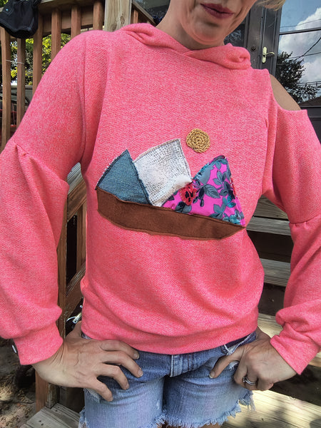 Pink Mountain Sweatshirt- S/M