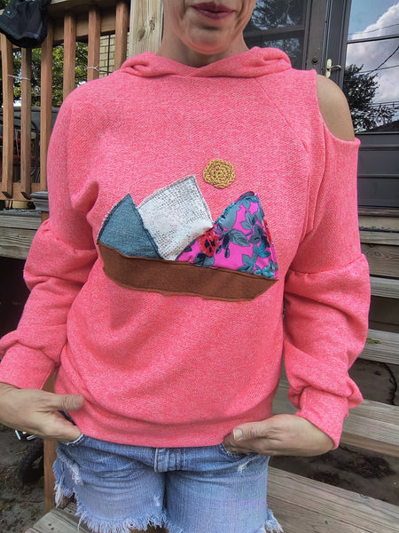 Pink Mountain Sweatshirt- S/M