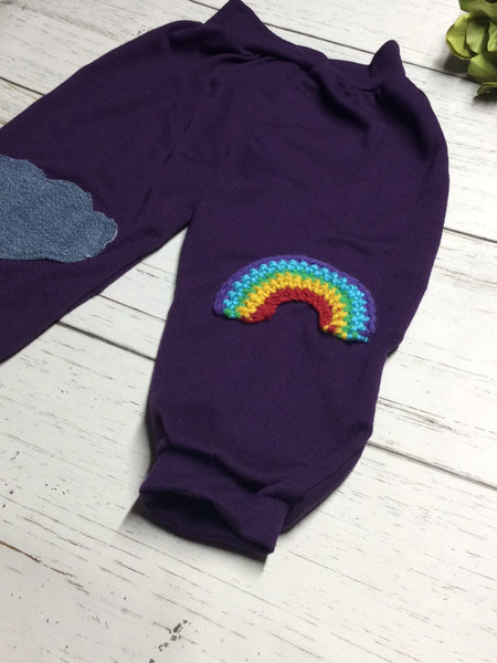 Purple Sweatpants- Rainbow (W)